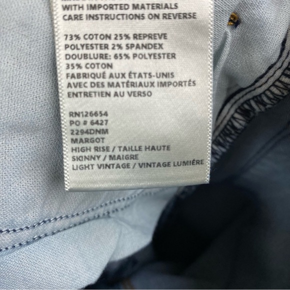 L'AGENCE Jeans Margot High Rise Ankle Skinny Womens Size 23 Light Vintage Wash - Picture 10 of 14